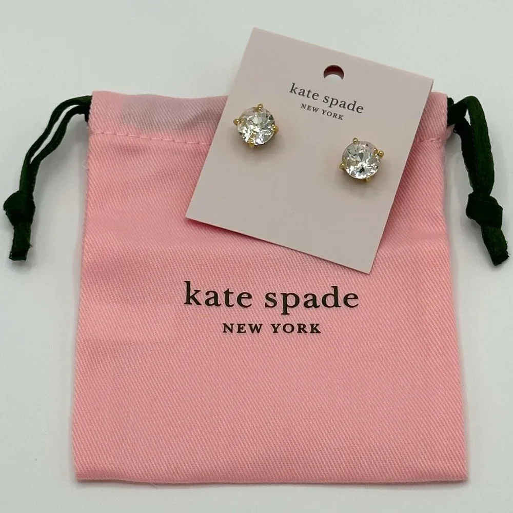 NWT Kate Spade Clear Gumdrop Studs